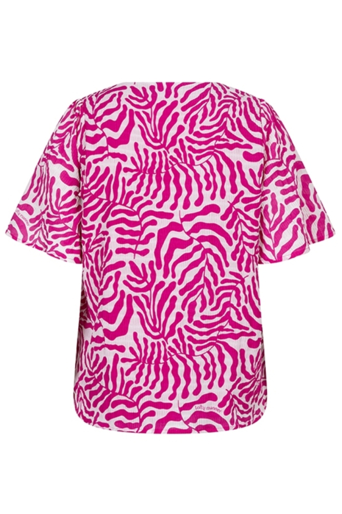 BLOUSE AISHA QE01 747 Purple Coral Print